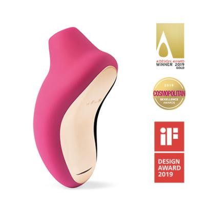 lelo sona succhiaclitoride da borsetta ricaricabile sonico color fucsia ciliegia