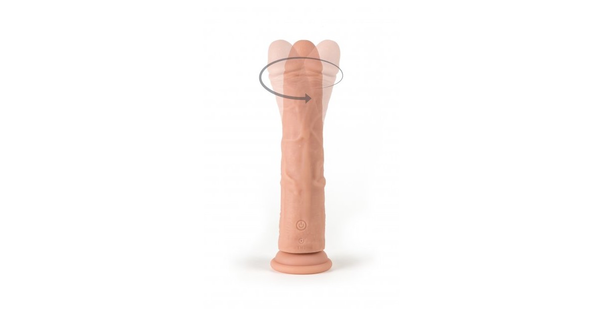 vibratori realistici-Vibratore Realistico Rotante in Silicone con Telecomando 23 cm-LaChatte.it