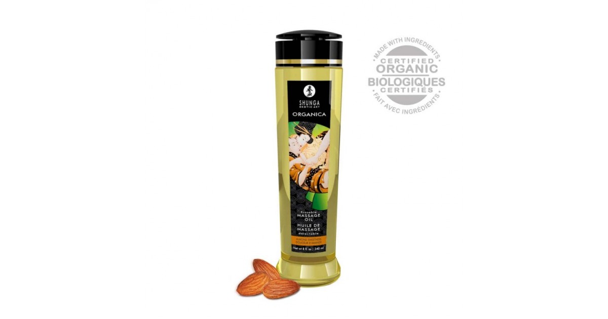 olii per massaggi-SHUNGA olio massaggi baciabile ORGANICA alla mandorla dolce 240ml-LaChatte.it