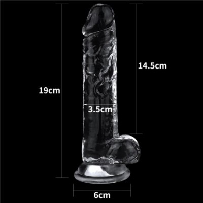 Dildo Con Ventosa Flawless Clear 19 cm