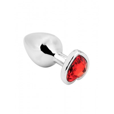 Heart Shape Anal Plug Medium - Red