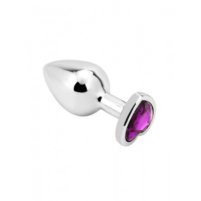 Heart Shape Anal Plug Medium - Violet